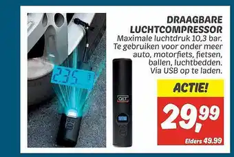 Dekamarkt Draagbare luchtcompressor aanbieding