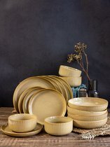 Bol.com Selinex stoneware - serviesset - mosterd - 16 delig 4 persoons - cadeautip - cadeau aanbieding