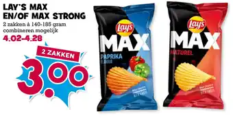 Boon`s Markt Lay's max en/of max strong aanbieding