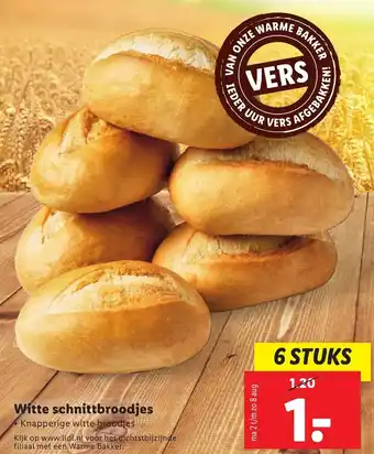 Lidl Witte schnittbroodjes 6st aanbieding