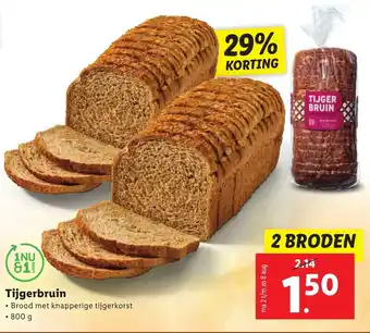 Lidl Tijgerbruin 2st aanbieding