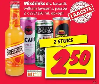 Nettorama Mixdrinks aanbieding