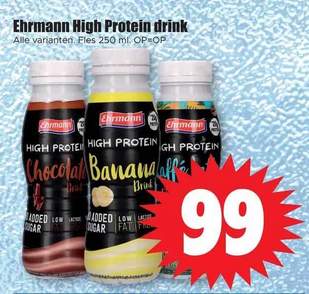 Ehrmann high protein drink aanbieding bij Dirk