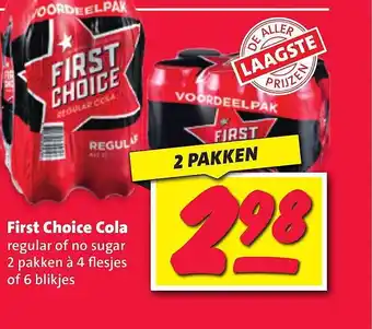 Nettorama First choice cola regular aanbieding