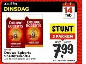 Vomar Voordeelmarkt Douwe egberts snelfilterkoffie aanbieding