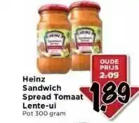 Vomar Voordeelmarkt Heinz sandwich spread tomaat lente-ui aanbieding