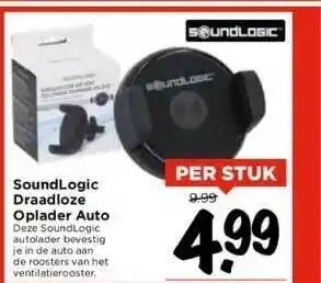 Vomar Voordeelmarkt Soundlogic draadloze oplader auto aanbieding