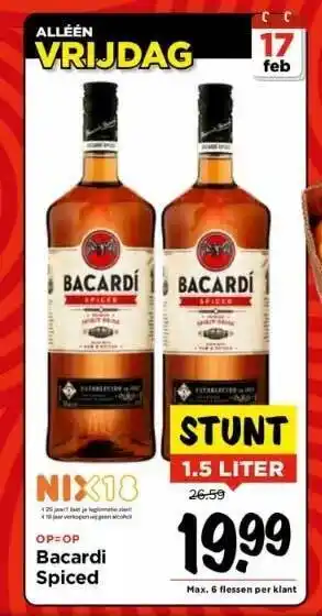 Vomar Voordeelmarkt Bacardi spiced aanbieding