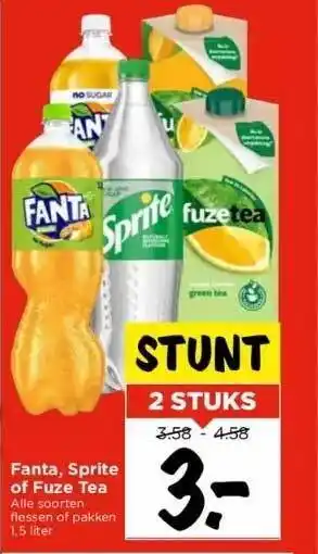 Vomar Voordeelmarkt Fanta, sprite of fuze tea aanbieding