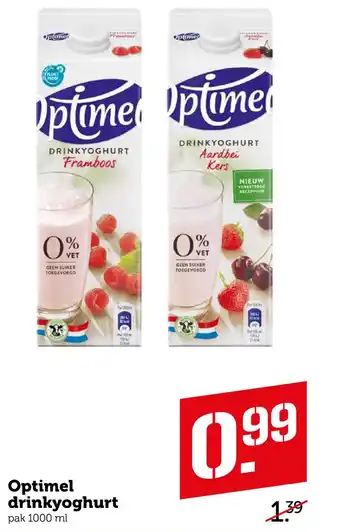 Coop Optimel drinkyoghurt 1000ml aanbieding
