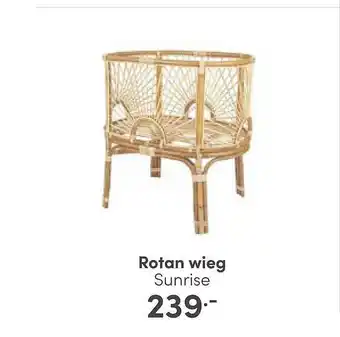 Baby & Tiener Rotan wieg aanbieding