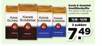 PLUS Kanis & gunnink snelfilterkoffie aanbieding