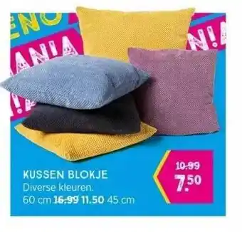 Xenos Kussen blokje aanbieding