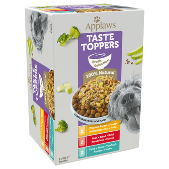 Zooplus 6x85g applaws taste toppers probeerverpakking bouillon hondenvoer nat aanbieding