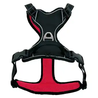 Zooplus Pawz & pepper hondentuigje strong rood/zwart maat m: borstomvang 56-68cm hond aanbieding