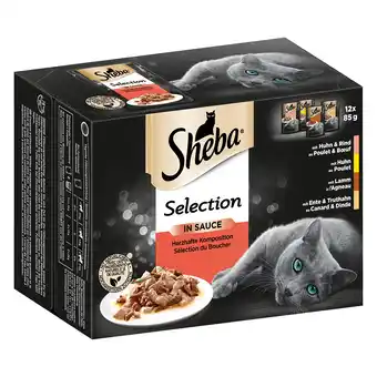 Zooplus 48x85g selection in sauce sheba kattenvoer aanbieding