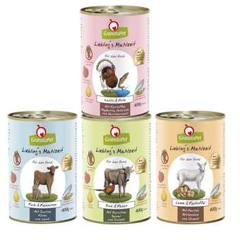 Zooplus 6x400g granatapet lievelings maaltijd hondenvoer aanbieding