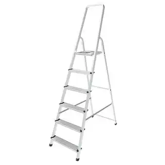 Praxis Sencys huishoudtrap aluminium 6-treeds aanbieding