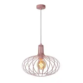 Praxis Lucide hanglamp merlina roze e27 aanbieding