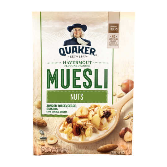 Quaker muesli noten aanbieding bij Coop