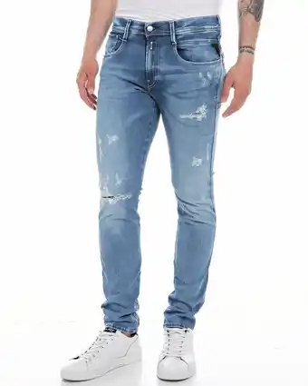 Only for Men Replay anbass broken & repaired heren jeans aanbieding