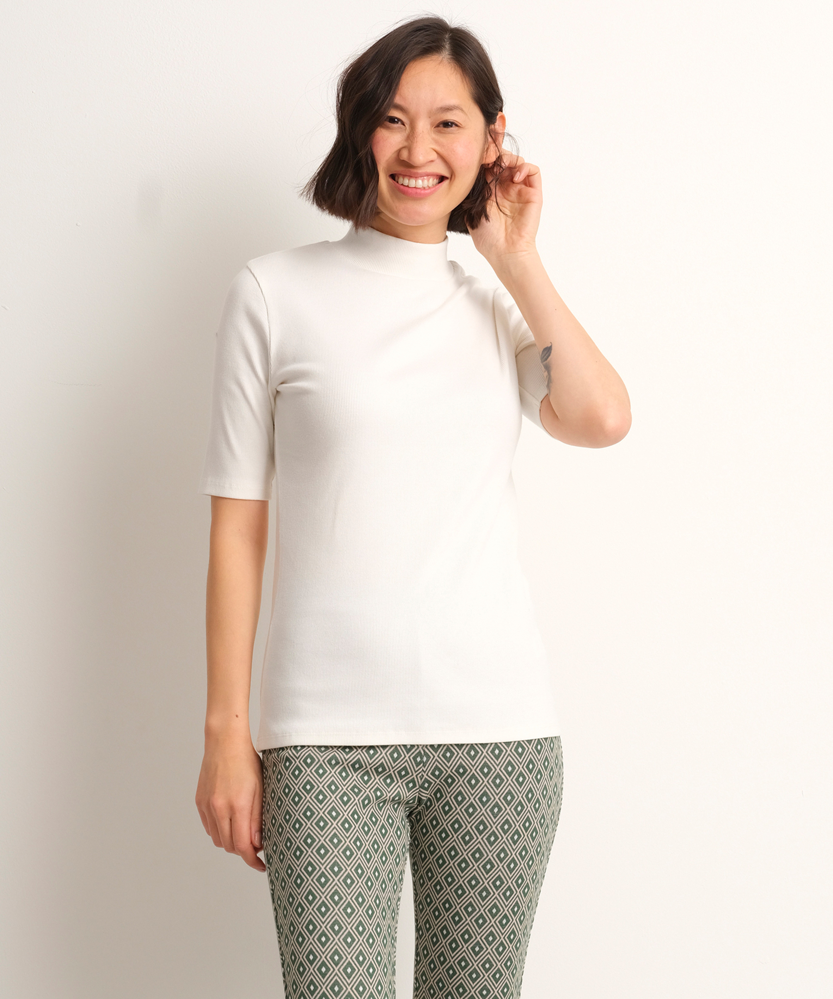 Key Largo V NECK - T-shirt print - white/wit