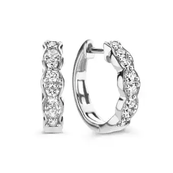 Siebel Juweliers Witgouden oorringen met 0.50 ct diamant aanbieding