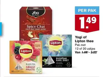 Hoogvliet Yogi of lipton thee aanbieding