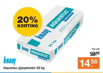 BOUWMAAT Knauf Aquastuc gipspleister 25 kg aanbieding