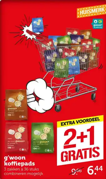 Coop G'woon koffiepads aanbieding