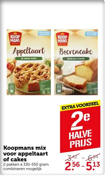 Coop Koopmans mix voor appeltaart of cakes aanbieding