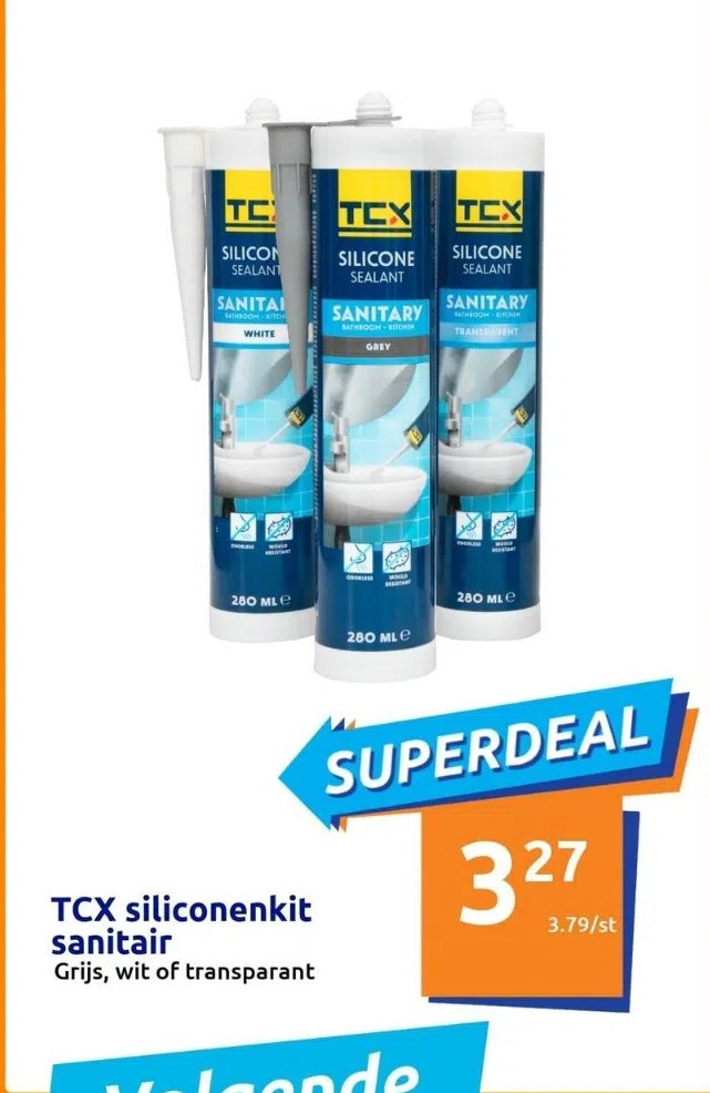 Tcx siliconenkit sanitair aanbieding bij Action