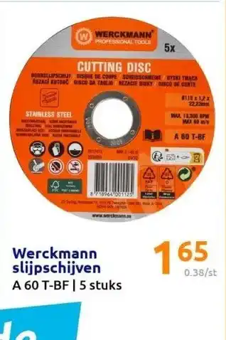 Action Werckmann slijpschijven aanbieding