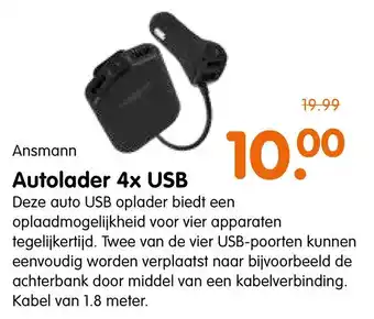 Plentyparts Ansmann autolader ax usb aanbieding