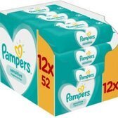 Bol.com Pampers billendoekjes sensitive navulpak - 12 x 52 doekjes aanbieding