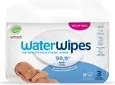 Bol.com Waterwipes - billendoekjes - gevoelige huid - 3 x 60 stuks - plasticvrij aanbieding