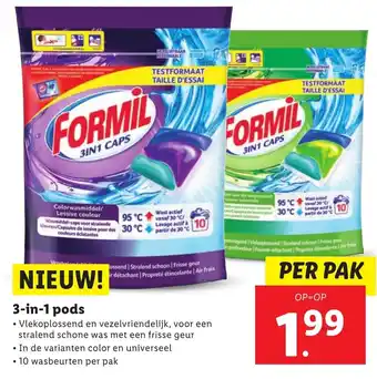 Lidl Formil 3-in-1 pods 10st aanbieding