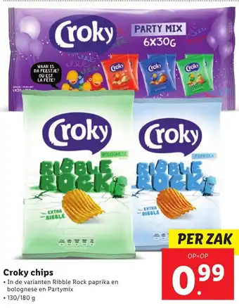 Lidl Croky chips 130/180g aanbieding