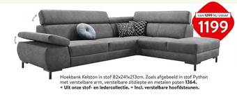 Profijt Meubel Hoekbank Kelston 82x241x213cm aanbieding