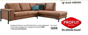 Profijt Meubel Hoekbank Viloria 87x262x212cm aanbieding