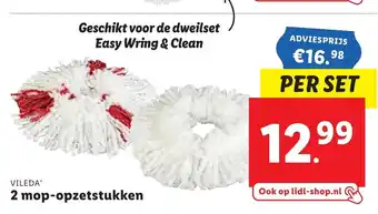 Lidl Vileda 2 mop-opzetstukken aanbieding