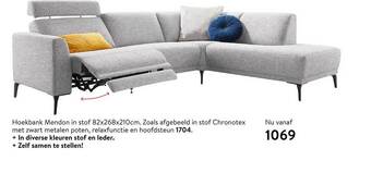 Profijt Meubel Hoekbank Mendon 82x268x210 Cm aanbieding