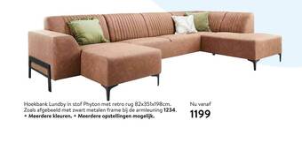 Profijt Meubel Hoekbank Lundby 82x351x198cm aanbieding