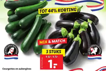 Lidl Courgette of aubergine 3st aanbieding