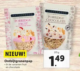 Lidl Hatherwood Ontbijtgranenpap 375g aanbieding