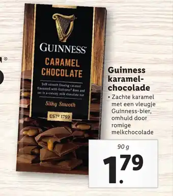 Lidl Guinnes Karamelchocolade 90g aanbieding