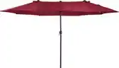 Bol.com Outsunny parasol met zwengel tuinparasol dubbele marktparasol 460 x 270 cm 84d-031v01-1 aanbieding