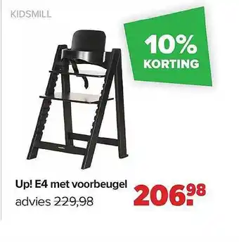 Baby-Dump Kidsmill up! e4 met voorbeugel kinderstoel aanbieding