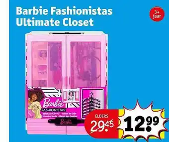 Kruidvat Barbie fashionistas ultimate closet aanbieding