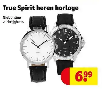 Kruidvat True spirit heren horloge aanbieding